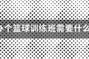 开个篮球训练班需要准备什么